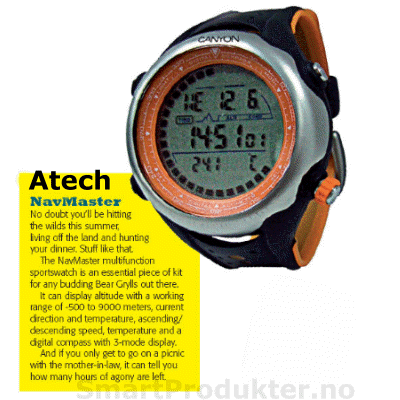 Atech Navigator altimeterklokke med vrstasjon