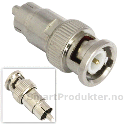 BNC Male to RCA Male Connector