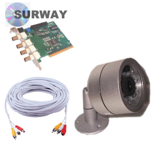 PC/Digital Video Recorder System - Med CCD IR Kamera
