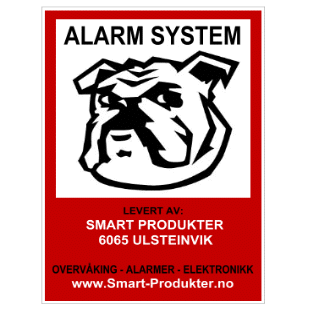 Alarm System Klebemerke 13x9cm