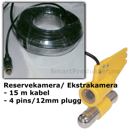 Ekstra kamera til undervannsystem - 4 pins plugg